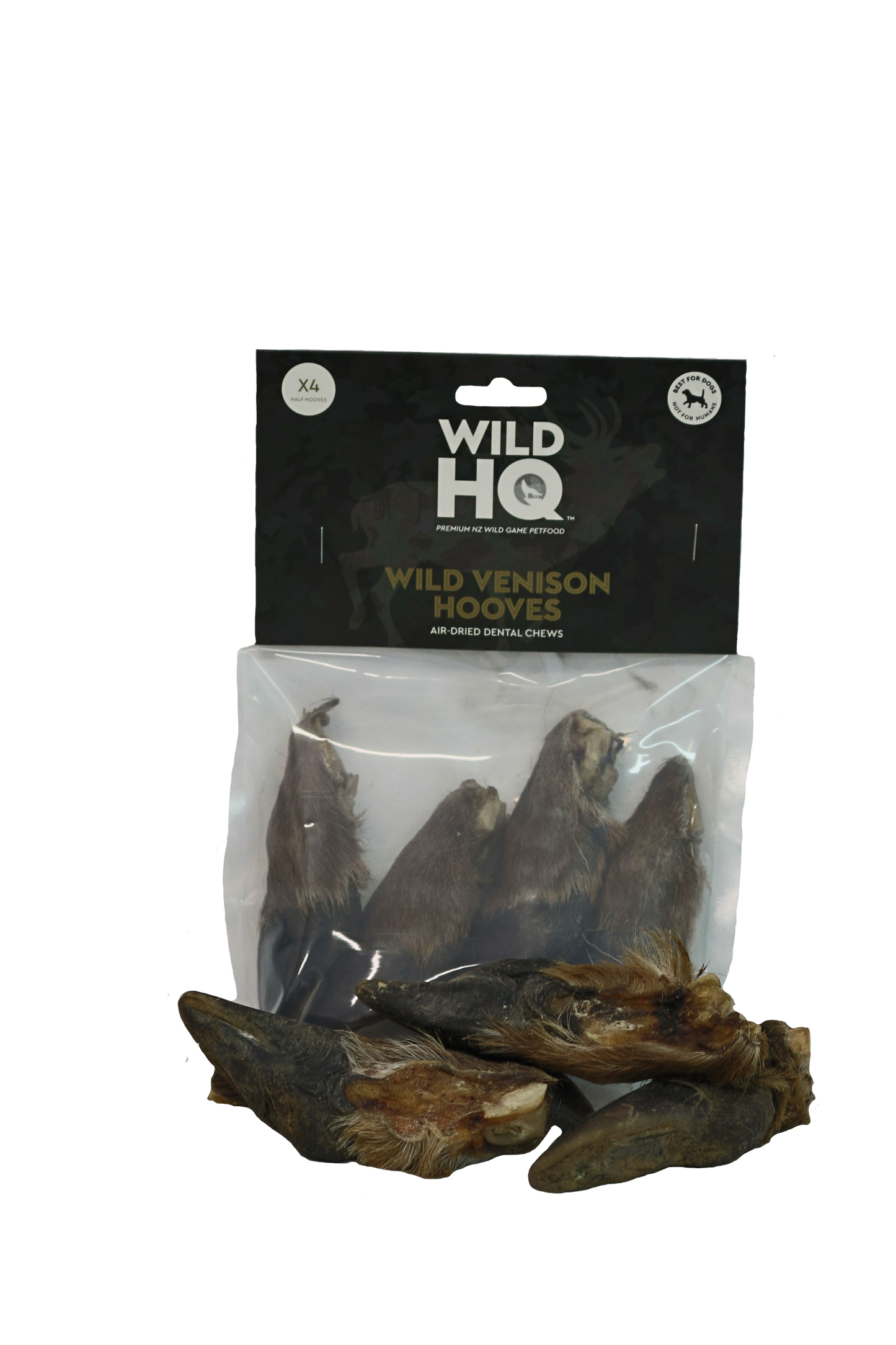 - SPECIAL!! - Dog Chew (Dental) - Air Dried Wild Venison Half Hooves x4