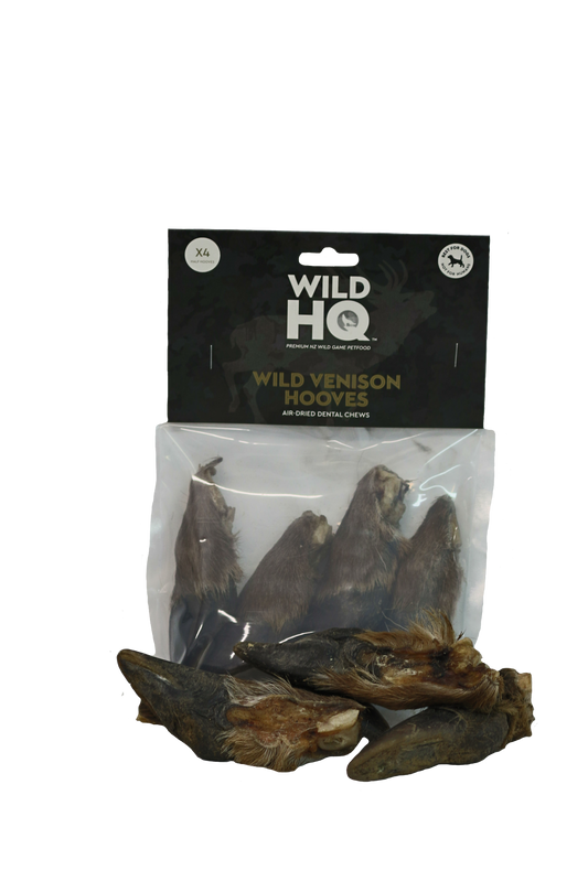 - SPECIAL!! - Dog Chew (Dental) - Air Dried Wild Venison Half Hooves x4