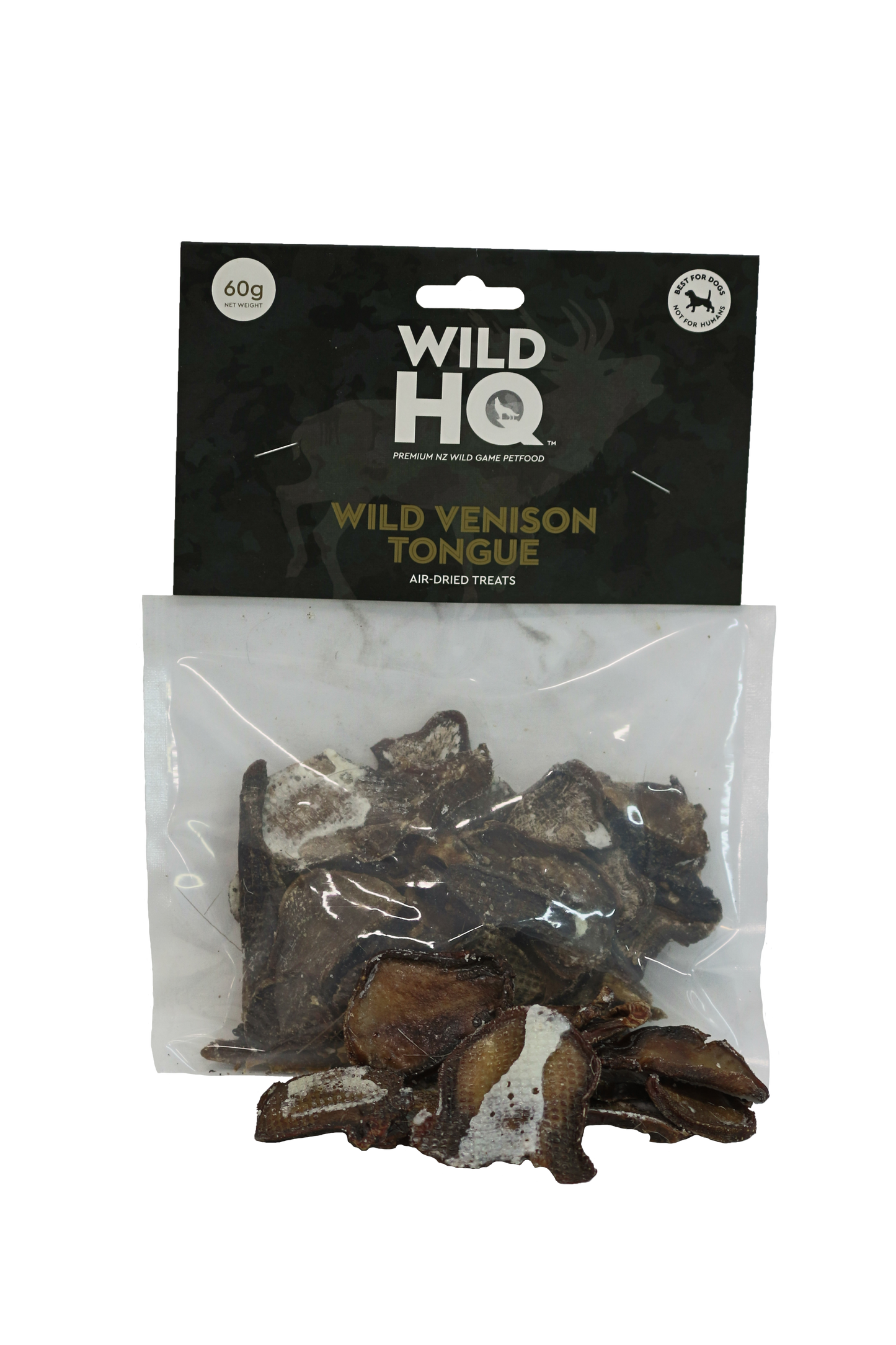 Dog Treat - Air-Dried Wild Venison Tongue - 60g