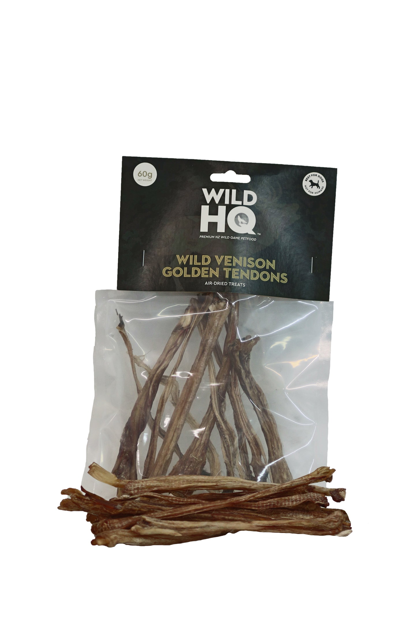 Dog Treat - Air-Dried Wild Venison Golden Tendons - 60g