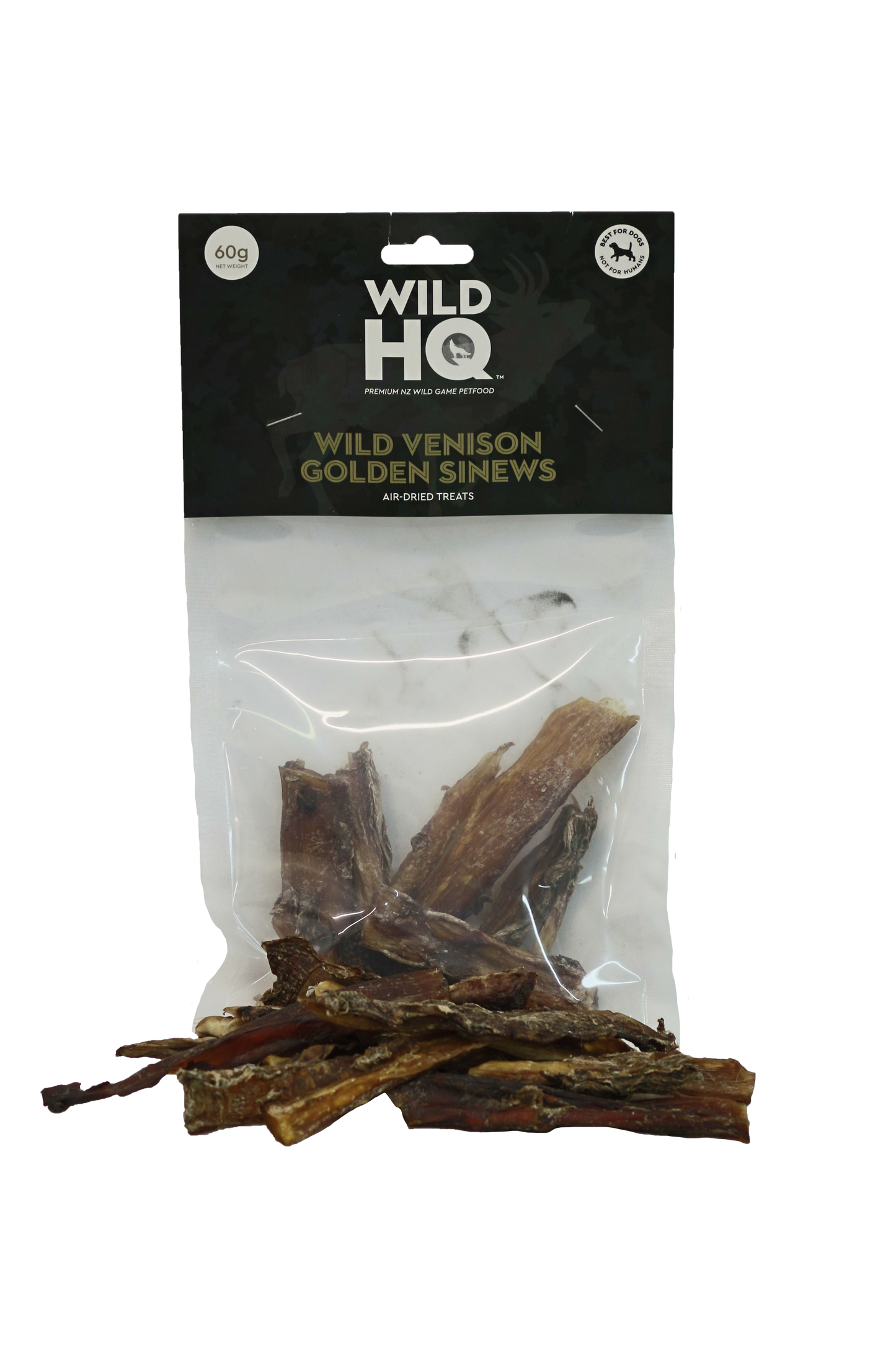 Dog Treat - Air-Dried Wild Venison Golden Sinews - 60g