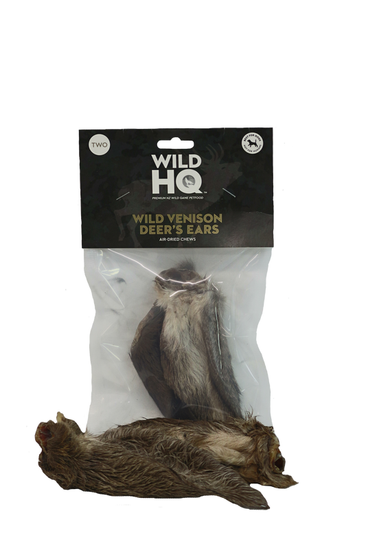 Dog Chew - Air-dried Wild Venison Deer's Ears - Two Pack
