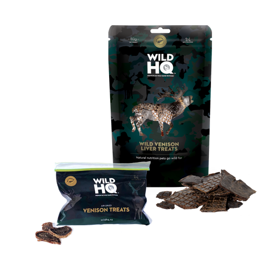 Dog Treat TASTER PACK -  Air-Dried Wild Venison Liver Treats 80g + Gift Pack. Shipping included.