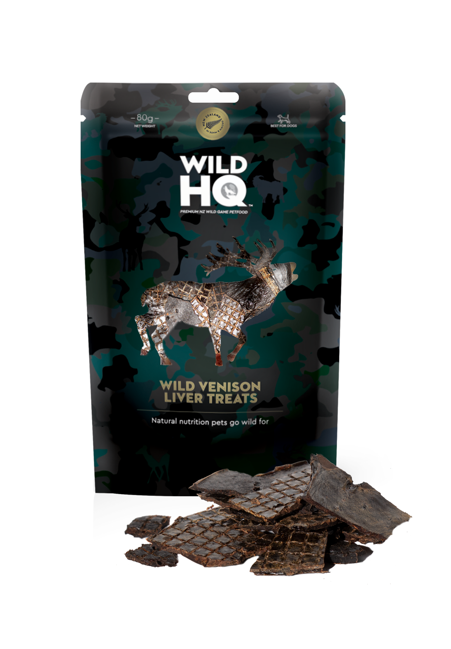 Dog Treat - Air-Dried Wild Venison Liver - 80g