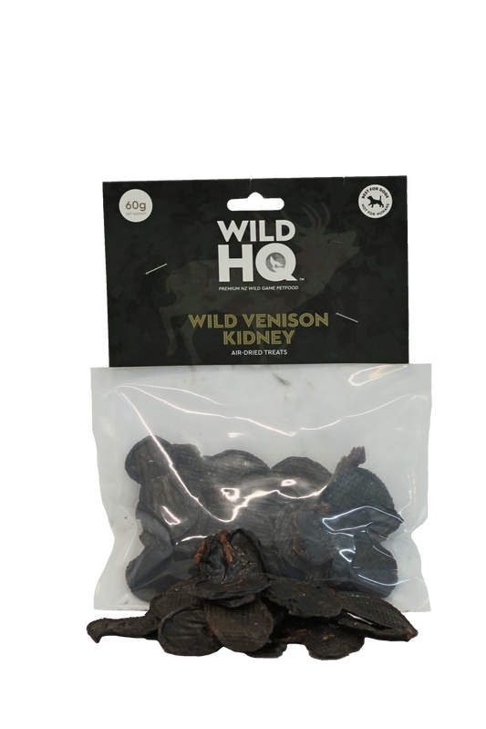 Dog Treat - Air-Dried Wild Venison Kidney Slices - 60g