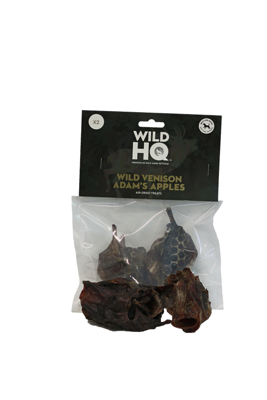 Dog Treat - Air-Dried Wild Venison Adam's Apples - Two Pack